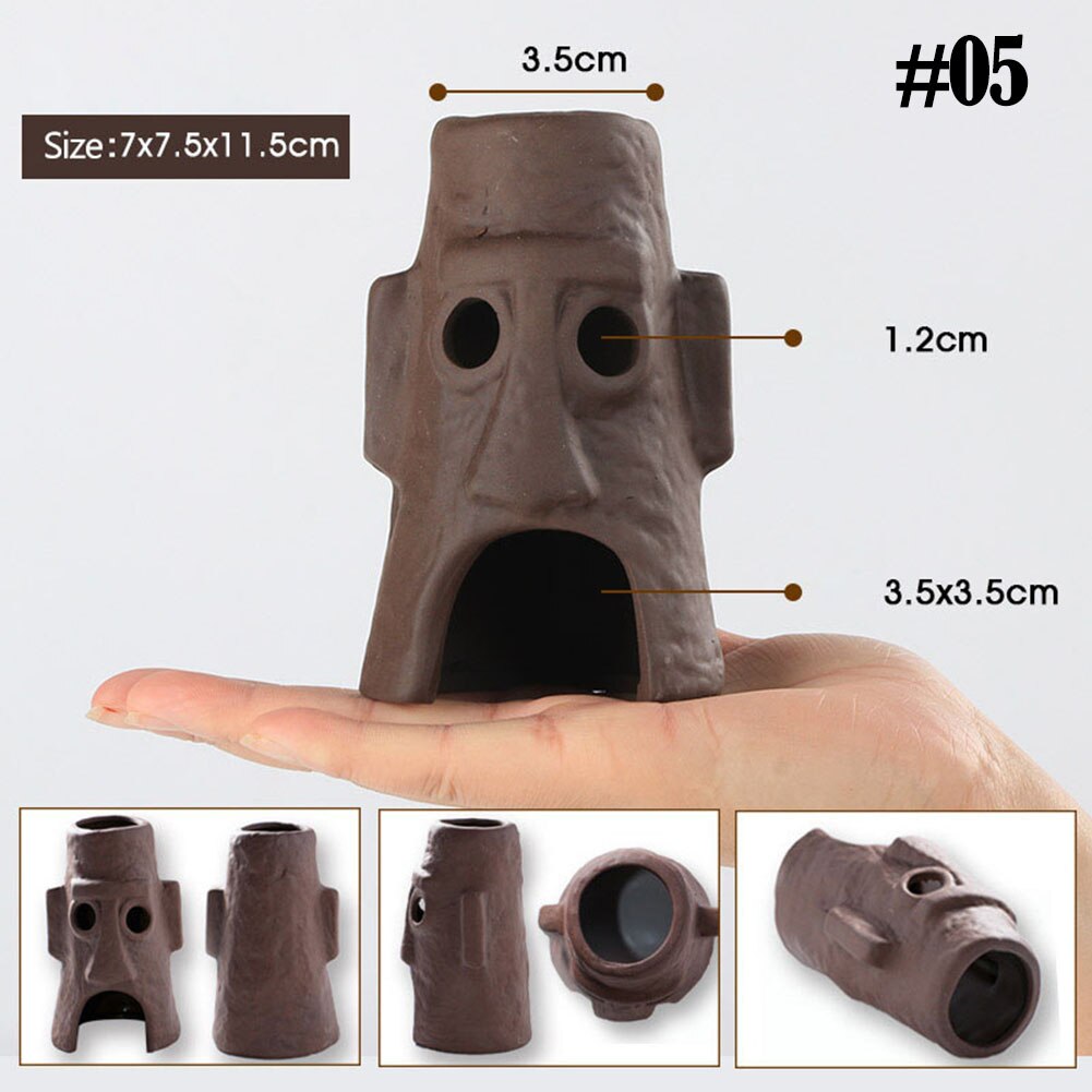 1PC Fish Tank Decor Ideas Micro Landscape Decor Fish Hiding Cave Shrimp Dodge House Resin Ornament Aquarium Landscaping: 05