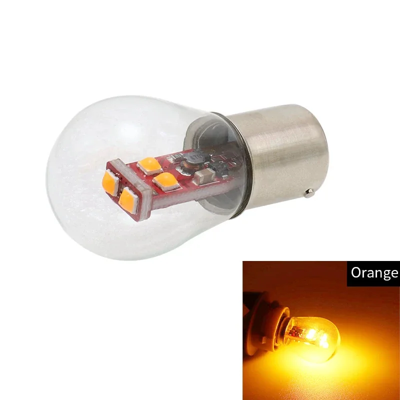Bil led bau 15s py21w ba15d 1157 fack 15d p21/5w led  p21w ba15s 1156 r5w r10w blinkers bromsljus glödlampor auto lampa 12v: Gul / 1156 ba15s p21w