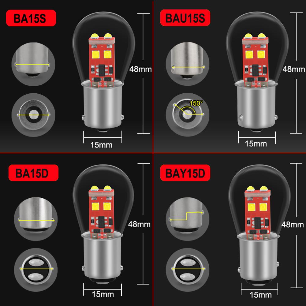 1 stücke P21W 1156 BA15S BAU15S BA15D S35 6SMD Chips 1157 BAY15D Auto Bremslichter Auto Reverse Birne parkplatz Lampe 12 V Super Helle