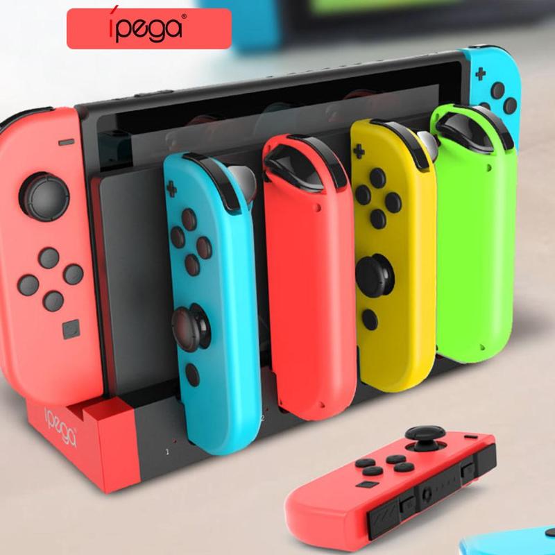 IPega-Base de carga para mando de juegos PG-9186, soporte para Nintendo Switch, Joy-Con, Con indicador