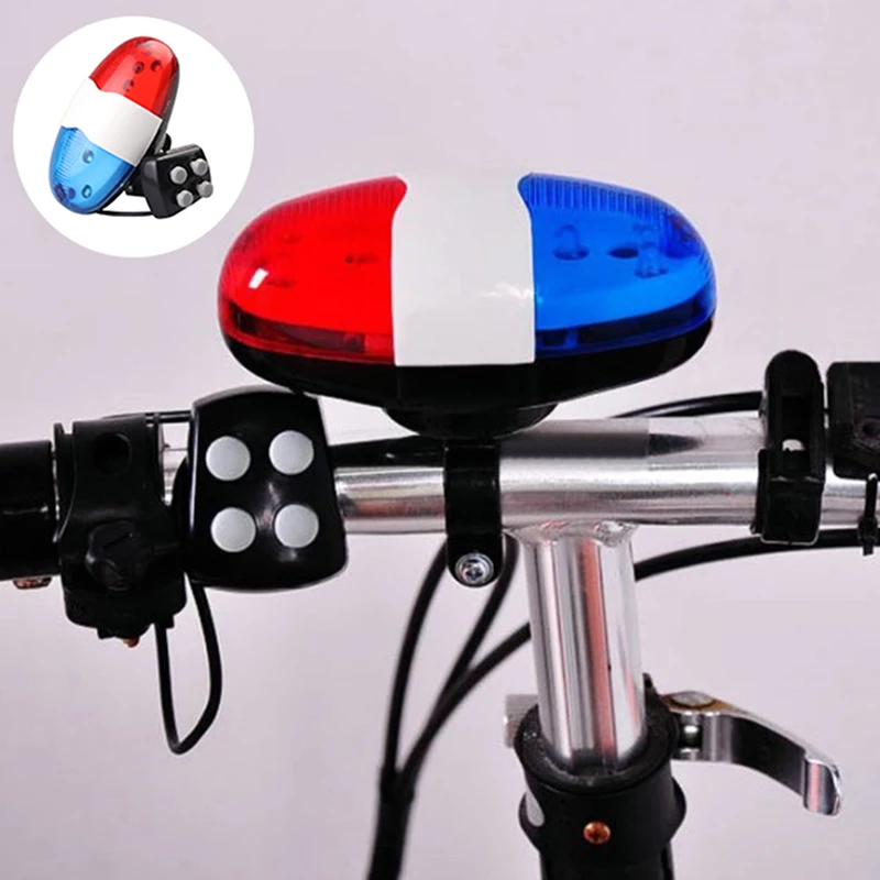 Luz LED trasera para bicicleta de montaña, lámpara de 4 tonos para manillar, claxon fuerte electrónico, accesorios para ciclismo