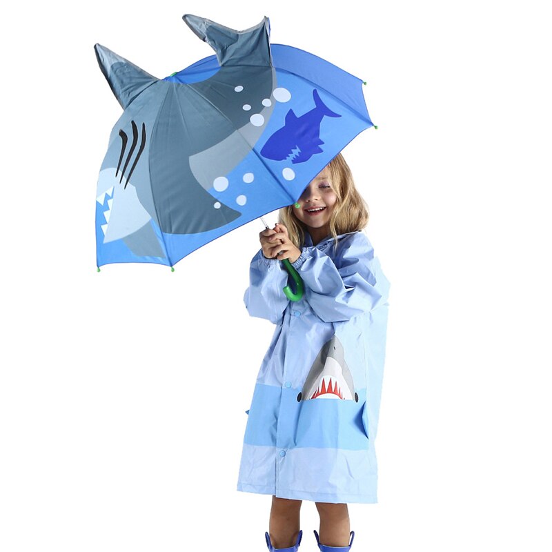 Parapluie pliant pour Protection contre le soleil, 3D, dessin animé, résistant aux rayons UV, pour l'extérieur, pour enfants