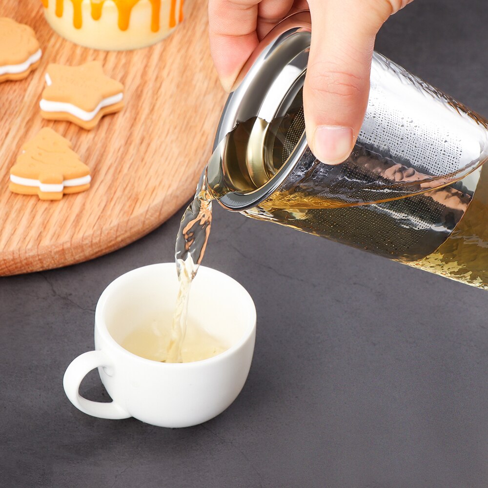 Reusable Stainless Steel Tea Strainer Mesh Infuser Basket Loose Tea Leaf Infusers Herb Filter for Mug Teapot Teaware S/M/L