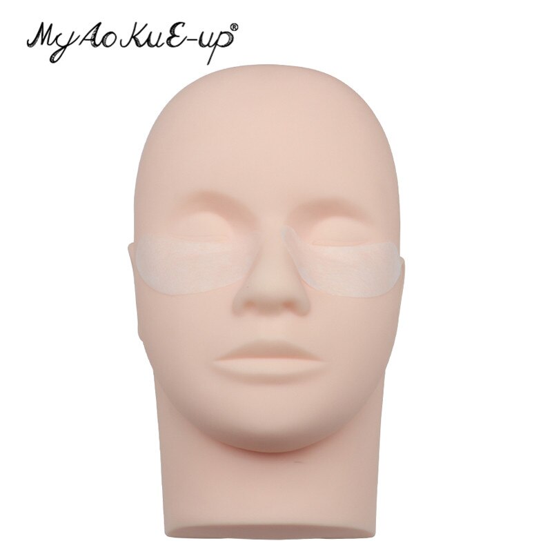 Maniquí de cosmetología 1 Uds., cabeza de entrenamiento para hombre, maniquí de masaje Facial, cabeza plana, cabeza de práctica para extensiones de pestañas, herramienta
