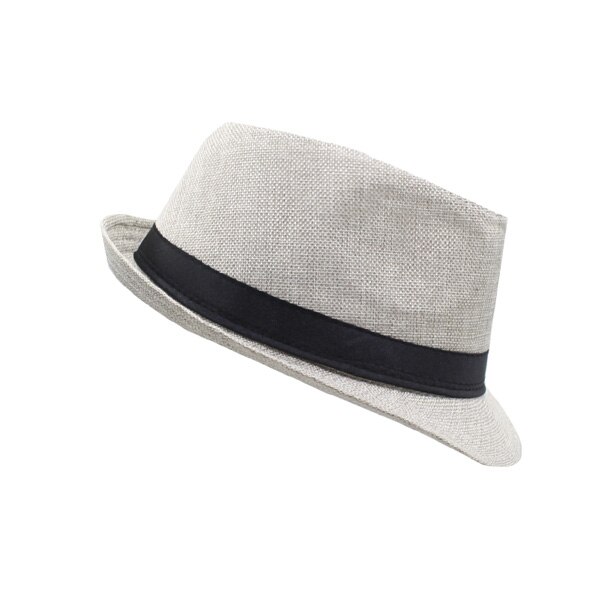 Mannen Fedora Hoed Vrouwen Vilt Hoeden strand hoeden Panama Caps Breed rand Gorros Chapeu Kerk Schipper Zon Fedora Zomer Top Hoeden: beige white