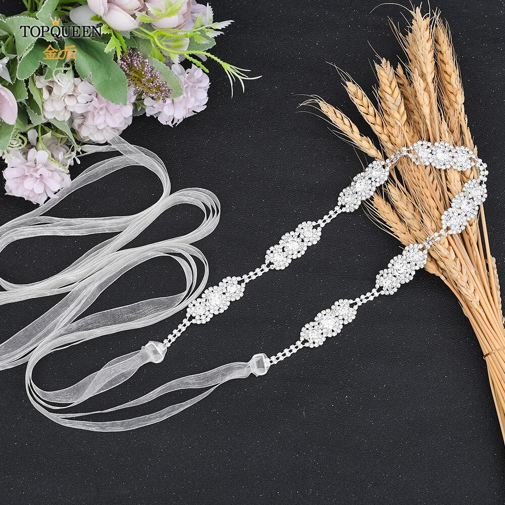TOPQUEEN Wedding Sash Thin Bridal Belt Waist Belt Sash Party Belt Fast Deliveryl Female Belt Bridesmaid Dress Belts S215