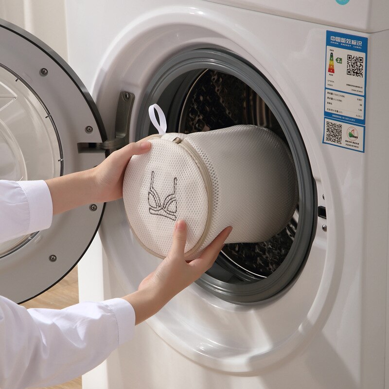 Laundry Bag Thickened Beige Honeycomb Mesh Fabric Laundry Bags Ball Underwear Socks Suits Clothes Washing Cleaning Net Bag