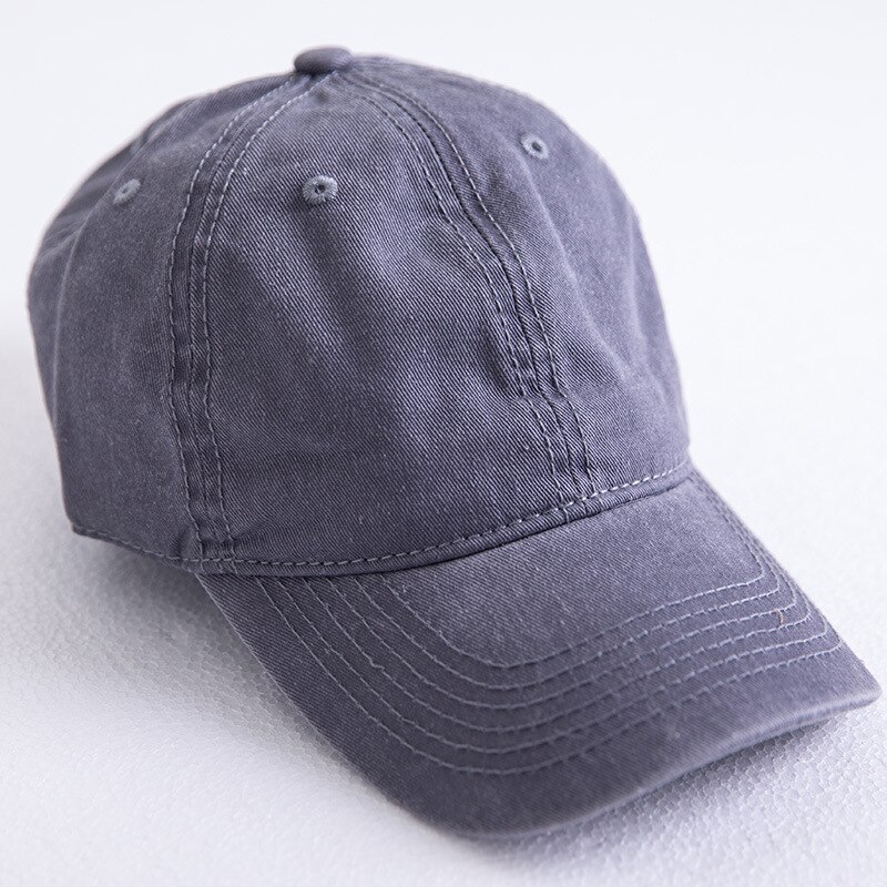 Lente Zomer katoen Gewassen Baseball Cap Mannen Vrouwen doen oude retro stijl Outdoor Zonnescherm Hoed Casual effen kleur baseball cap: light gray