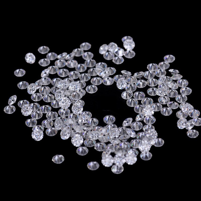 12 stks/partij Losse Moissanite Steen Kleine Melee Maat 1.5mm Wit EF Kleur Ronde Vorm Moissanite voor Sieraden maken