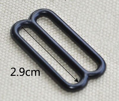 Meetee 5/10 st 14-50mm metall o ring tri-glide spännen bh-ringar skjutreglage rem justera spänne spänne gör-det-själv plagg sömnadstillbehör: 5 st / Svart -29mm