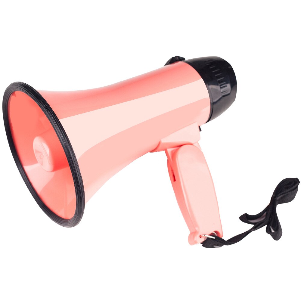 Draagbare Hand Megafoon Speaker Trompetten Opname Tour Gids Luidsprekers Luid Volume Macaron Kleur Groen Roze: Pink- No Battery