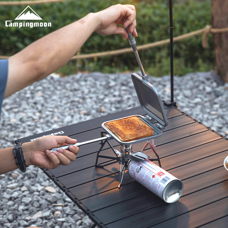 CAMPINGMOON-Pince de cuisson pour sandwich, grillage antiadhésif double face, pince polyvalente pour petit-déjeuner de camping, JxSandwich