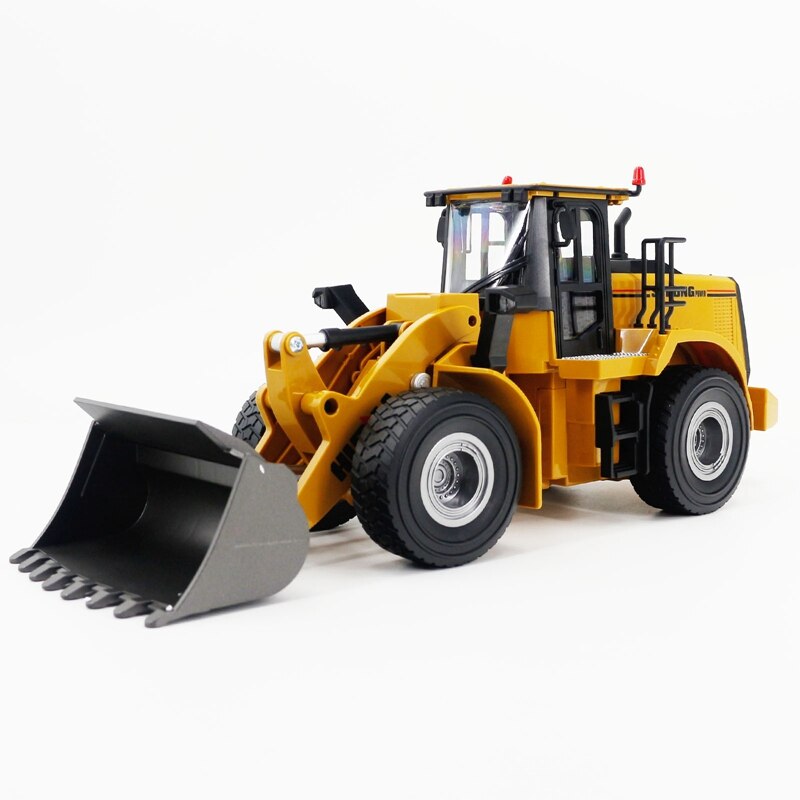 Huina 6- channel rc bulldozer, rc excavator, 1:24- track front loader construction vehicle, toy tractor with 2,4 ghz simulation
