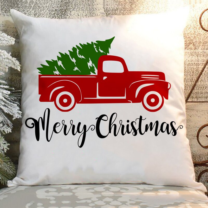 Kerst Kussenhoes 45*45 Kussensloop Sofa Kussens Kussenslopen Film Kijken Kussenslopen Home Decor Feestdagen: Z21093-DCCWH-M