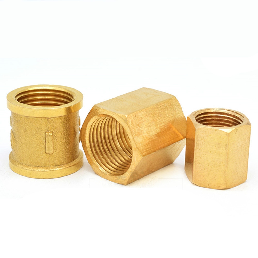 Brass Copper Hose Pipe Fitting Hex Coupling Coupler Fast Connetor Female Thread 1/8" 1/4" 3/8" 1/2" 3/4" BSP