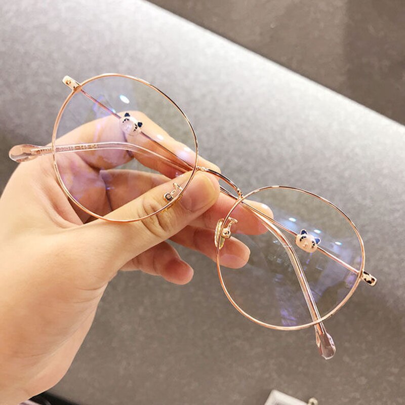 Gafas con forma de oso Panda 3D para mujer, gafas antiradiación con luz azul, redondas, a la , B5