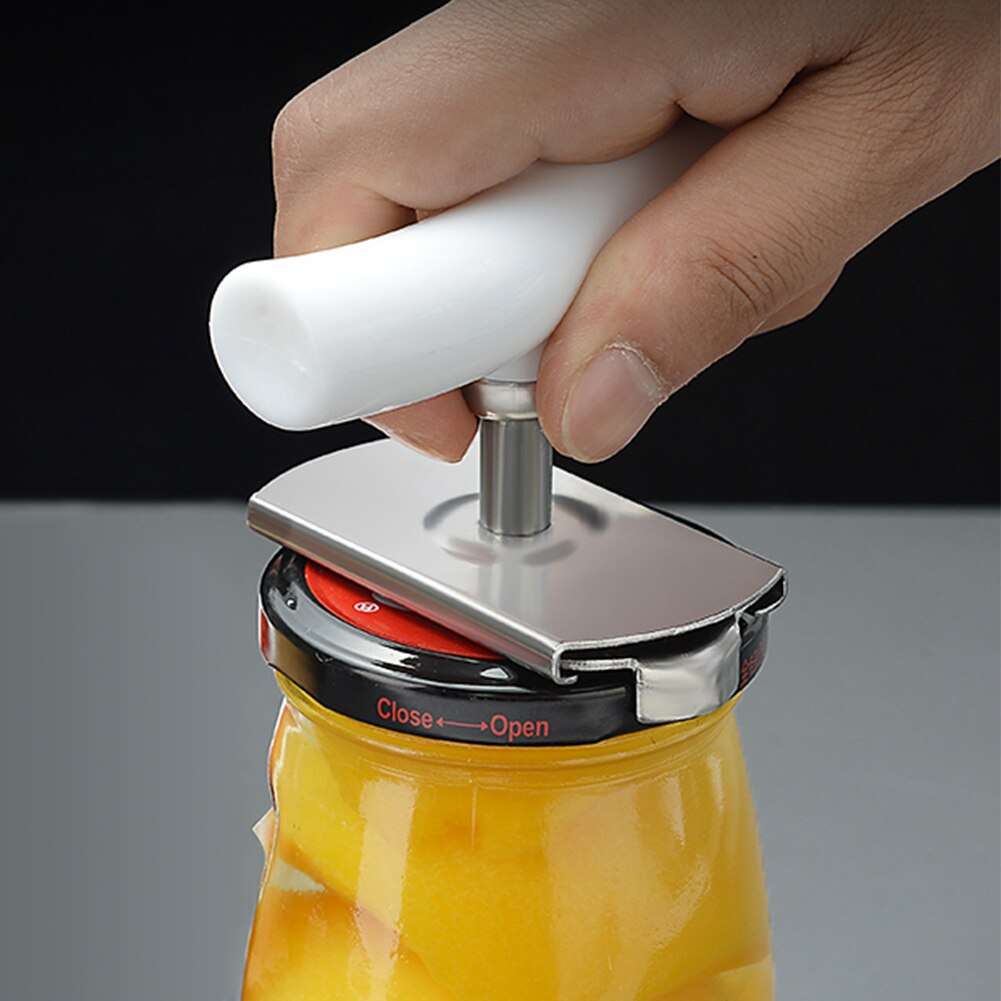 Herramientas para abrir latas, tapa de acero inoxidable, fácil de usar, abridor Manual de tarros, tapas ajustables de 1-3,7 pulgadas para Cocina