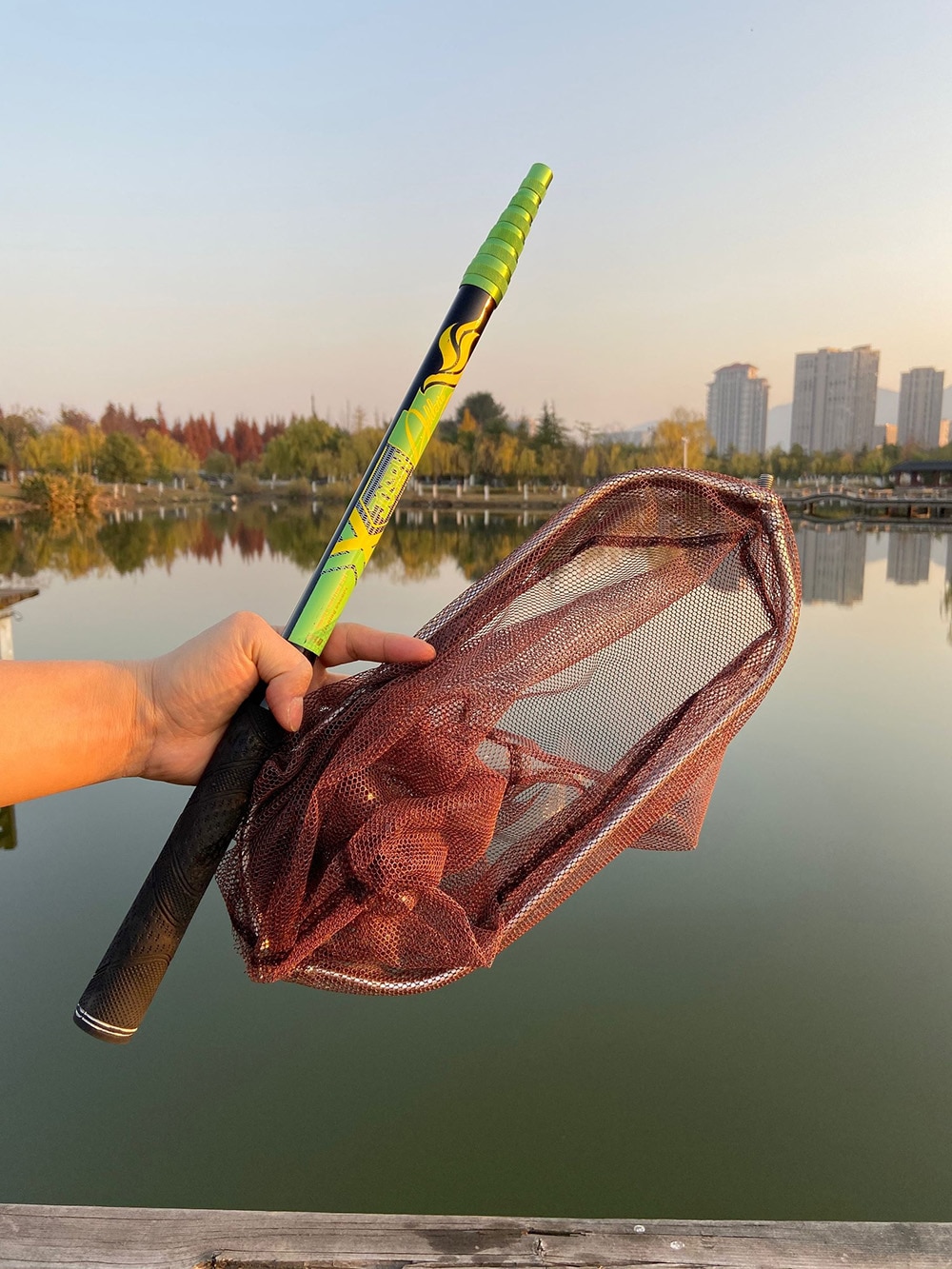 JOSBY 4M 3M 2.1M Fishing landing hand Nets Folding Carbon rod Nylon Collapsible steel Tackle tank Hole Depth Dipfor fishing