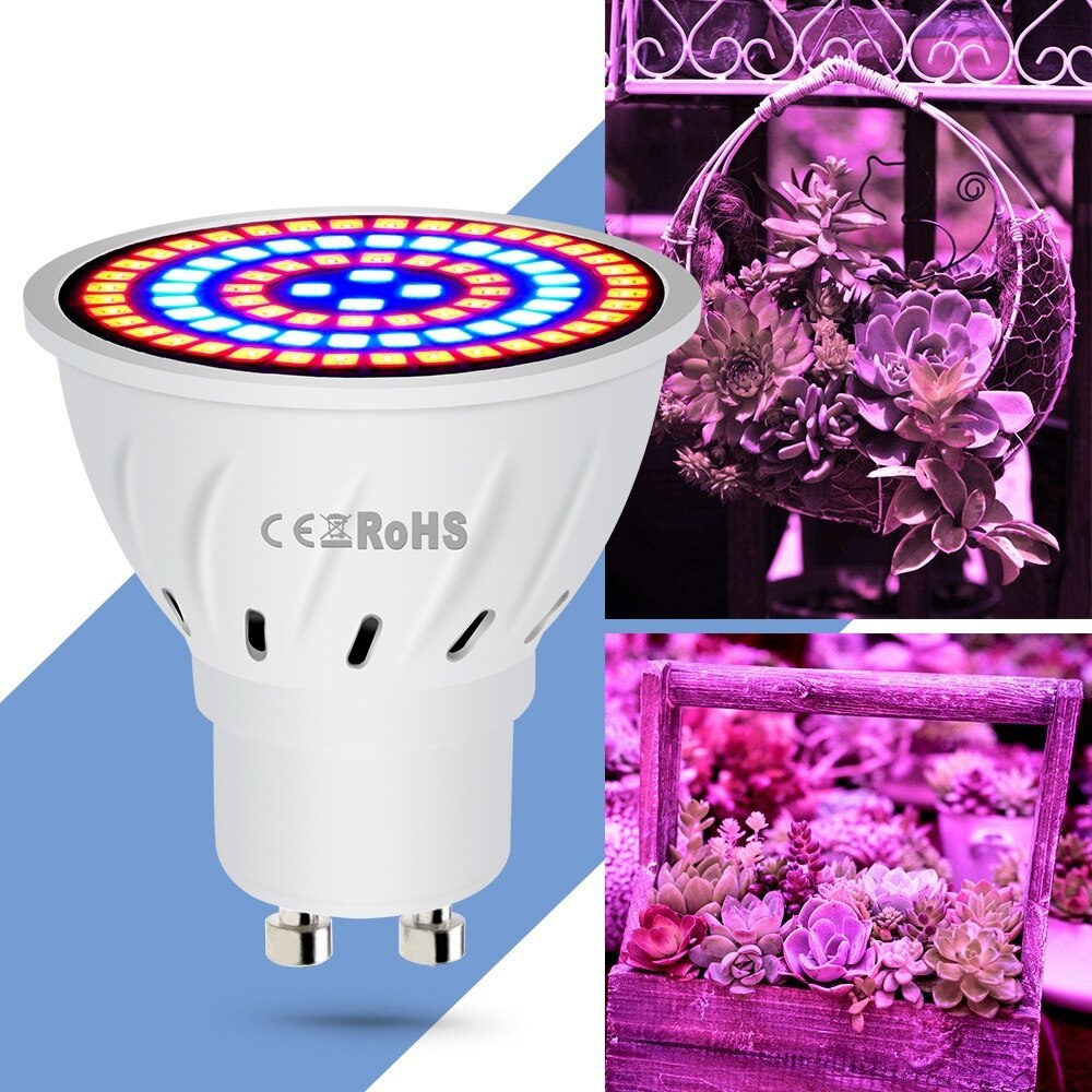 2/5/8Pcs Led E27 GU10 Lamp Plant Groeit Licht Indoor Loods Planten Volledige Spectrum Groeien Lamp