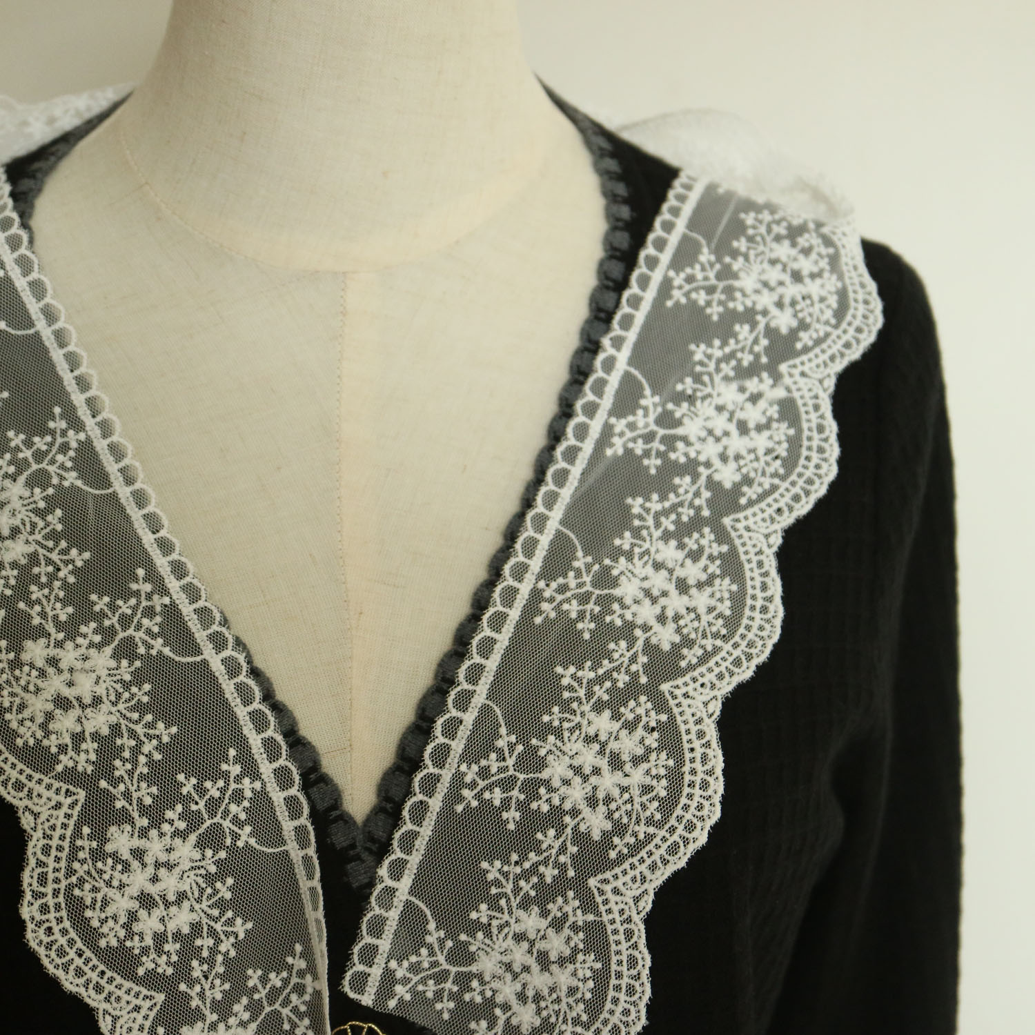 Adornos de encaje de algodón bordado de 5 yardas para ropa, adornos de encaje de flores suaves y cintas de costura para manualidades, accesorios DIY para vestidos