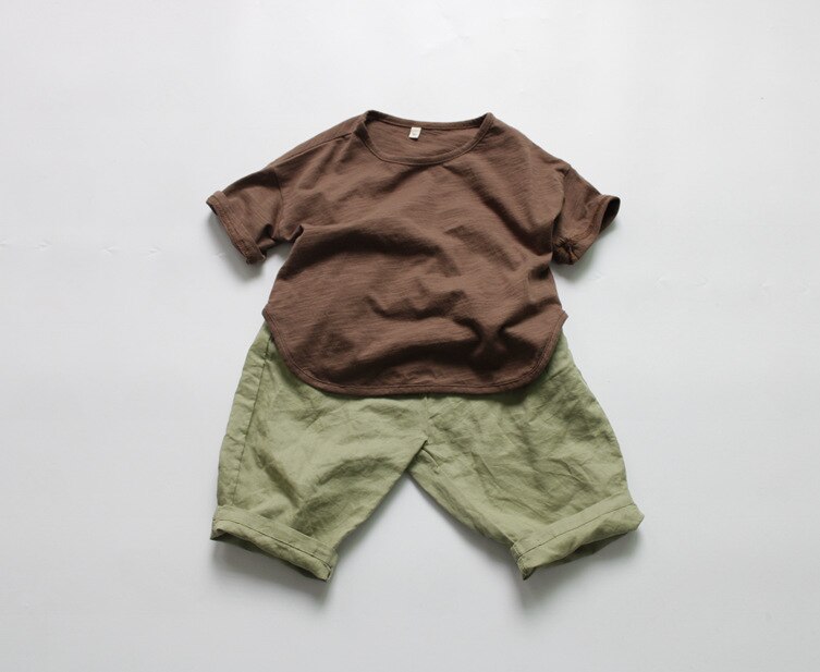 Zomer Baby Jongens Linnen Katoen Kalf-Lengte Broek Koreaanse Stijl Kinderkleding Pure Kleur Losse Kinderen Casual Broek