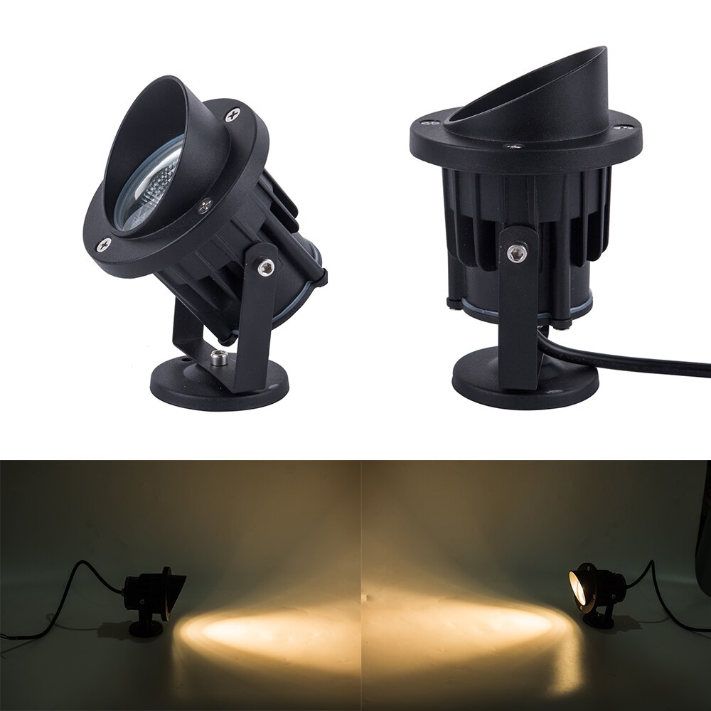 Projector Aluminium 3W 5W 10W cob LED Outdoor Spot Garden Light IP65 Waterproof Mini flood light with spike