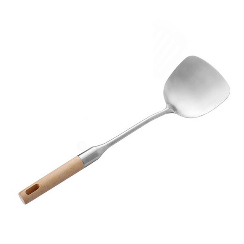 Cucharón de sopa de mango largo, espátula de acero inoxidable para colgar en la pared, cuchara, vajilla, utensilios de cocina: Spatula