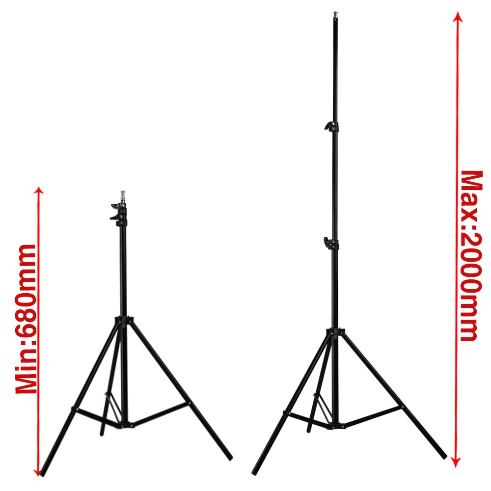 ZUOCHEN Fotostudio 2x2 m Verstelbare Heavy Duty Achtergrond Ondersteuning Stand KIT