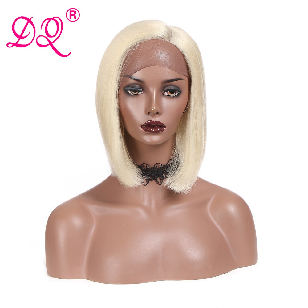 Dq Korte Bob Pruik Transparante Synthetische Lace Front Pruik Voor Zwarte Vrouwen Blonde Pruik Hittebestendige Vezel Dagelijks Cosplay Pruik L Deel: Default Title