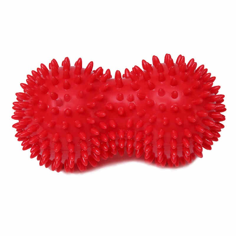 Peanut Massage Ball Spiky Trigger Point Relief Muscle Pain Stress Peanut Ball Therapy Health Care Gym Muscle Relex Apparatus: Red