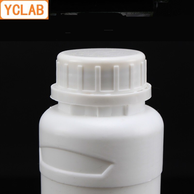 YCLAB 1000mL HDPE Fluorinated Bottle Thick Wall Plastic Retention Sample Laboratory Chemistry Equipment