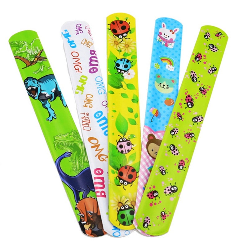 25 Stks/partij Kinderen Klap Voor Kids Snap Met Bloem Animal Print Voor Festival Halloween Christmas Party Gunsten Verjaardagscadeautjes