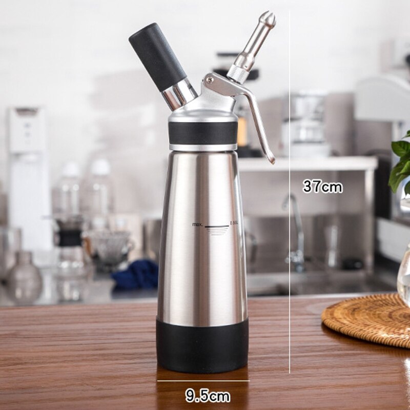 500ML Whipped Dessert Tools Cream Dispenser Stainless Steel Durable Cream Dessert Tools Cream Foamer for Kitchen