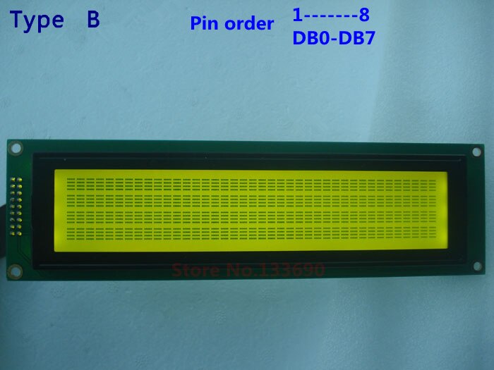 5v 40 x 4 4004 40*4 404 tegn lcd-modul gul grøn / blå led-baggrundsbelysning parallelport 18 ben  ks0066 splc 780
