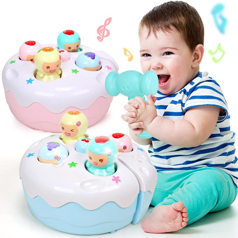 Jouet pour bébé de 13 à 24 mois, gâteau, d&#39;anniversaire, pour enfant fille et garçon de 1 an, jeu éducatif de comptage, de musique