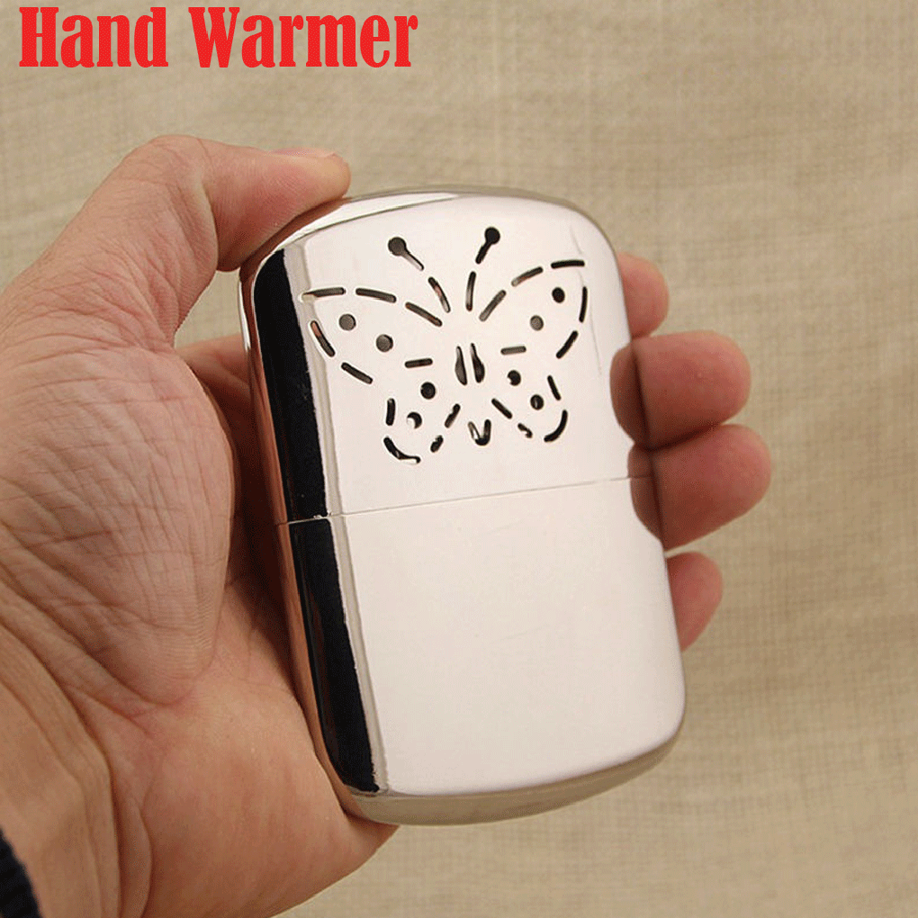 Portable Pocket Hand Warmer Zinc Alloy Portable Pocket Liquid Fuel Hand Warmer Indoor Outdoor Handy Heater