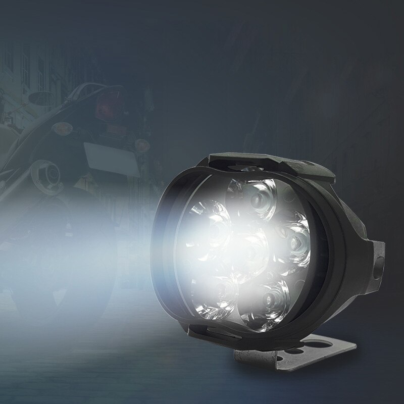 Universal 2 stk moto ledet arbejdslygte motorcykel 6 led forlygte lampe scooter tåge lys arbejder spotlight 6500k hvid super lys