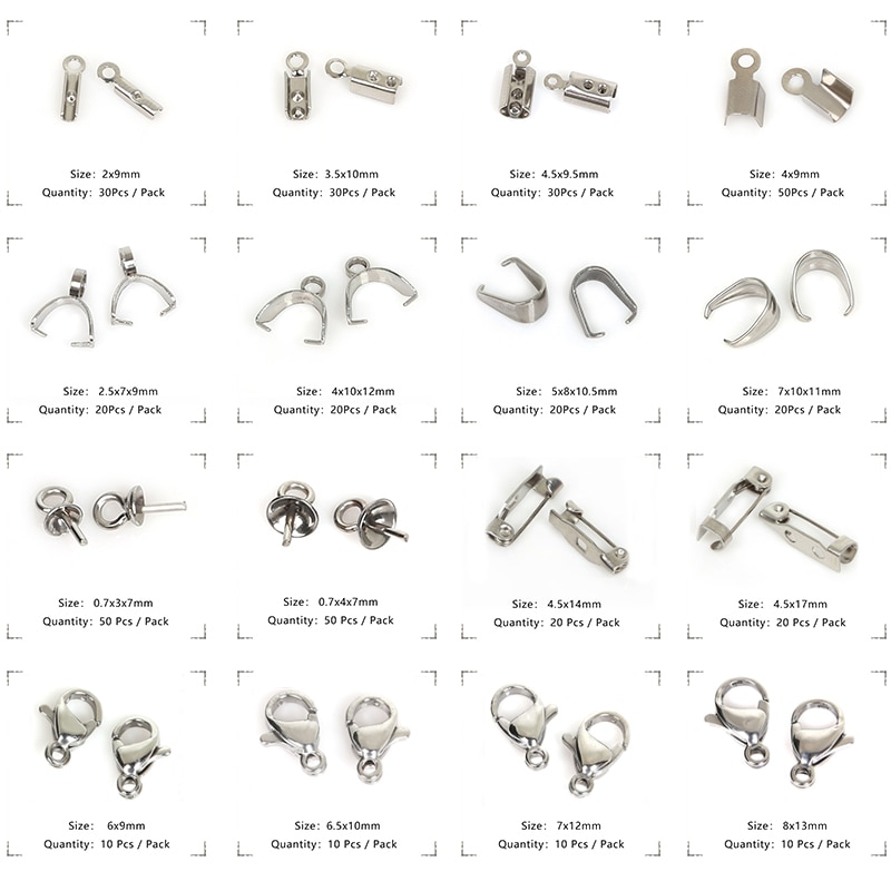 Rvs Karabijn Haken Staart Clip Sluitingen Hanger Connectors Voor Diy Sieraden Maken Ketting Armband Accessoires