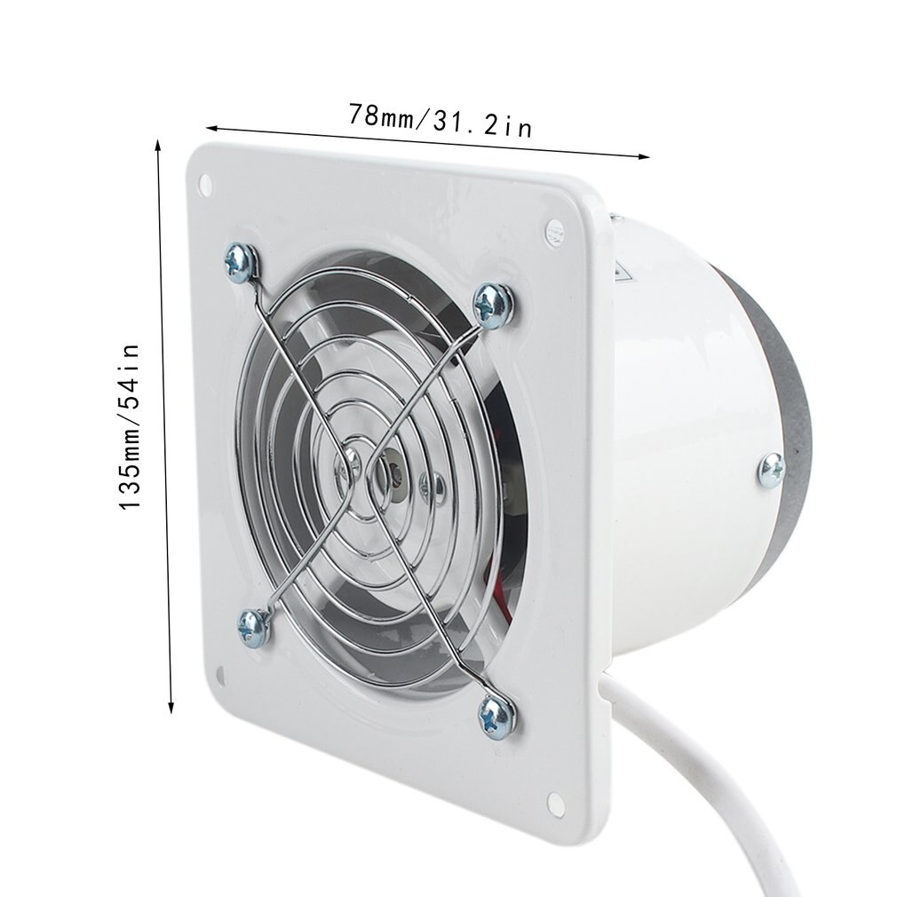 Hoge Snelheid Ventilator Blower Industriële Wc Keuken Badkamer Opknoping Muur Venster Ventilator Air Extractor Fans: 4inch