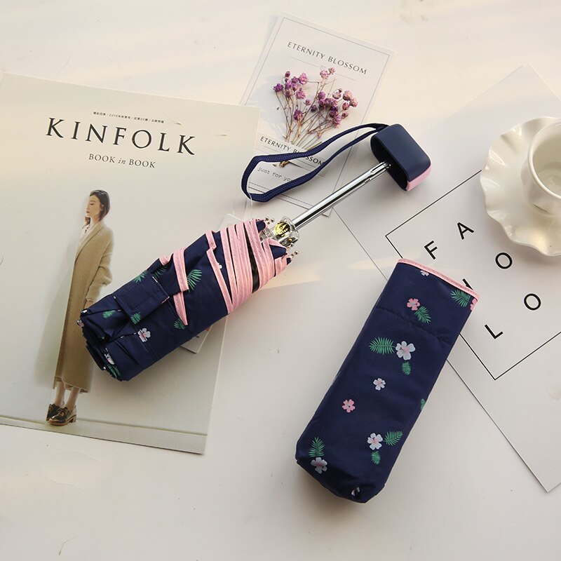 Kocotree Parapluie vrouwen Regen Vrouwen en Mannen Paraplu Mini Zakken Paraplu Kleine Opvouwbare kid paraplu mannen zon regenkleding Parasol: navy