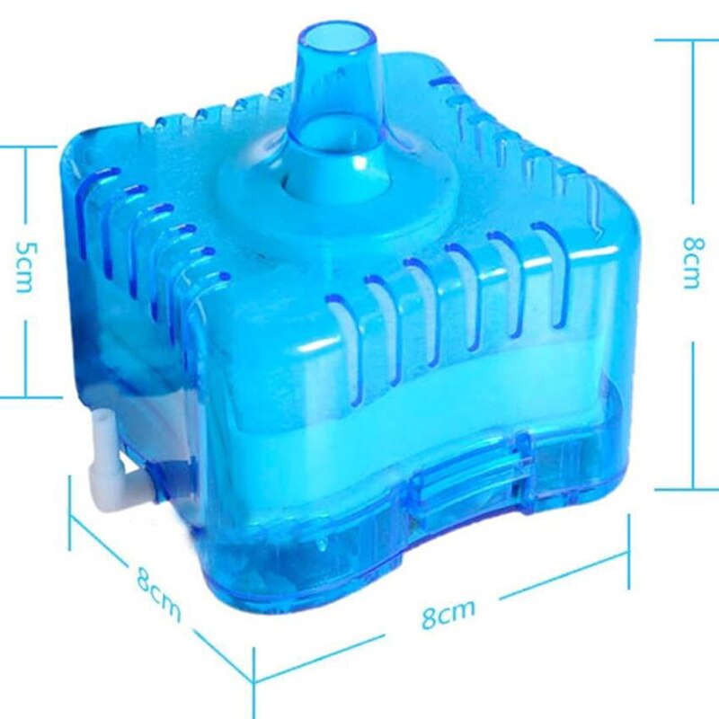 Blauwe waterfee mini aquariumfilter anti-luchtlift chloor biochemisch filter waterfee aquariumbevestiging