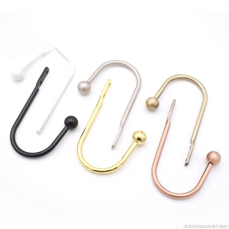 Aluminum Alloy Curtain Tieback Hook with Screws Wall Mount Heavy Duty U Shaped Hook Anti Deform Home Dorm Curtain Hook