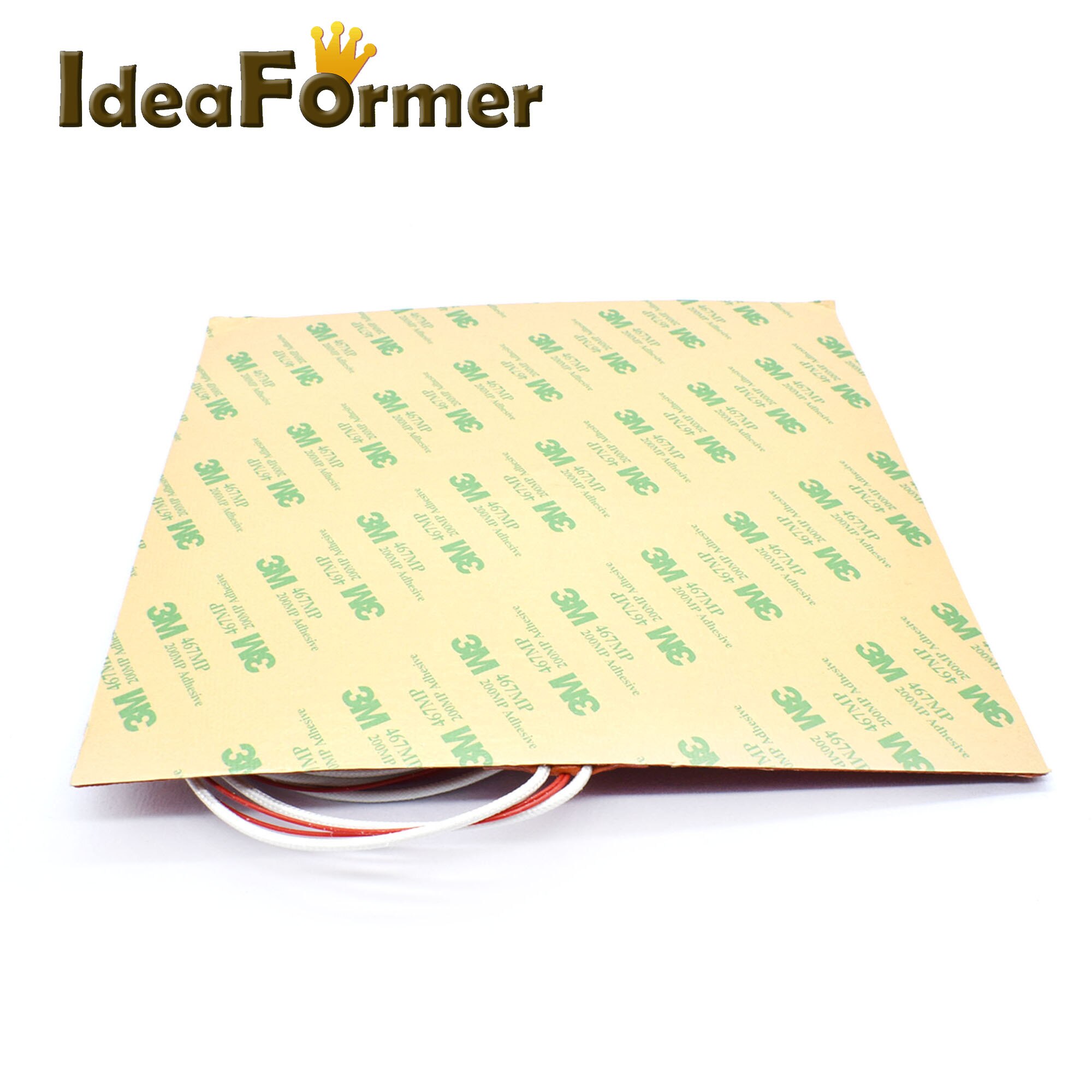 Almohadilla calefactora de silicona para cama de impresora 3D, almohadillas eléctricas de 220x220/235/300/310/400mm, 24/220V, 500/750/800W, Color Rojo