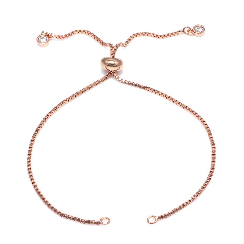 Klasyczny regulowany suwak łańcuchy dla DIY kobieta bransoletki tworzenia biżuterii Handmade Components Charms akcesoria biżuteria ustalenia: Niebieski