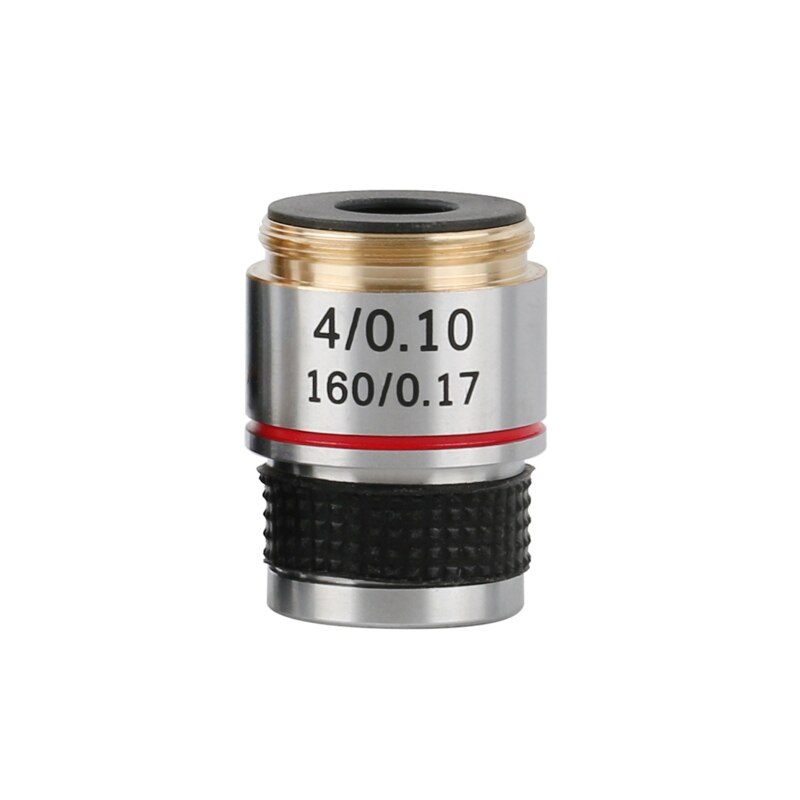 185 Series Black Biological Microscope Achromatic Objective Lens 4X 10X 20X 40X 60X 100X RMS 20.2mm Objective Parts