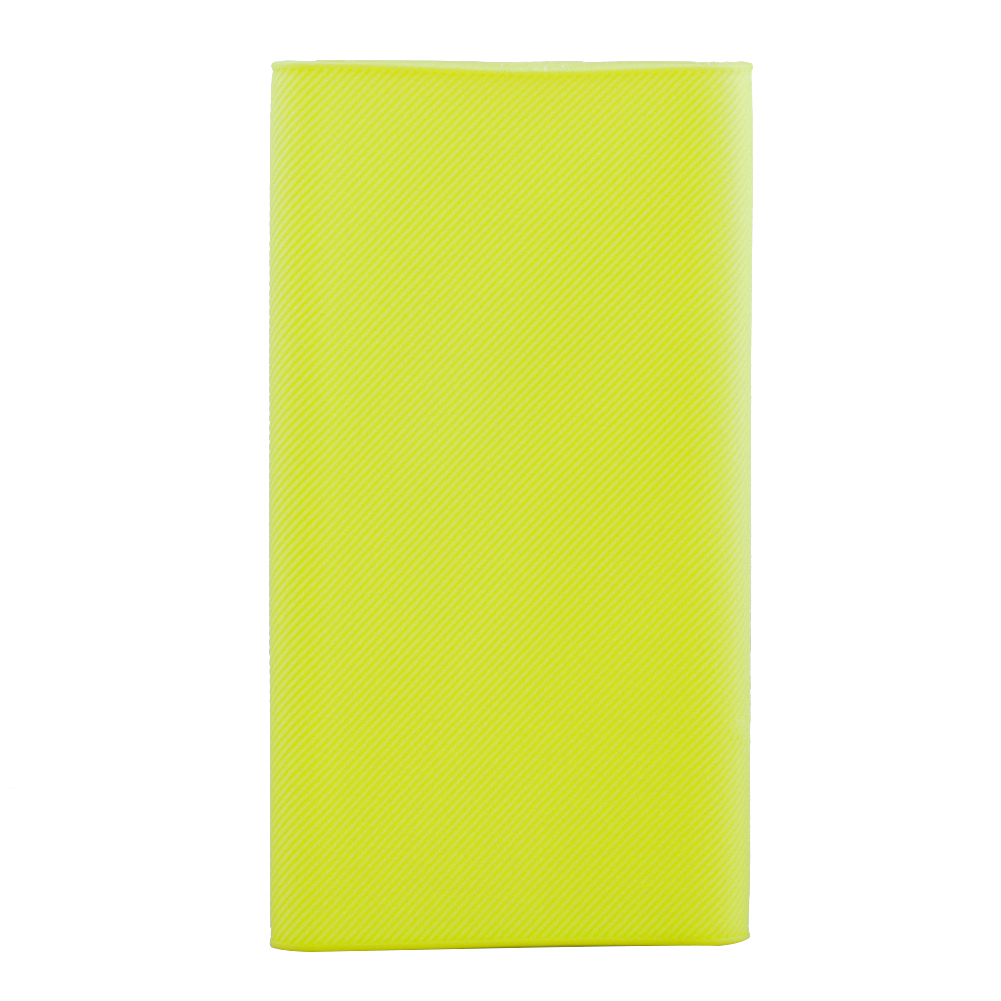 Portable power bank case Silicone Cover for Single USB port 10000mAh Xiaomi PLM02ZM Power Bank power bank case for Xiaomi: Green