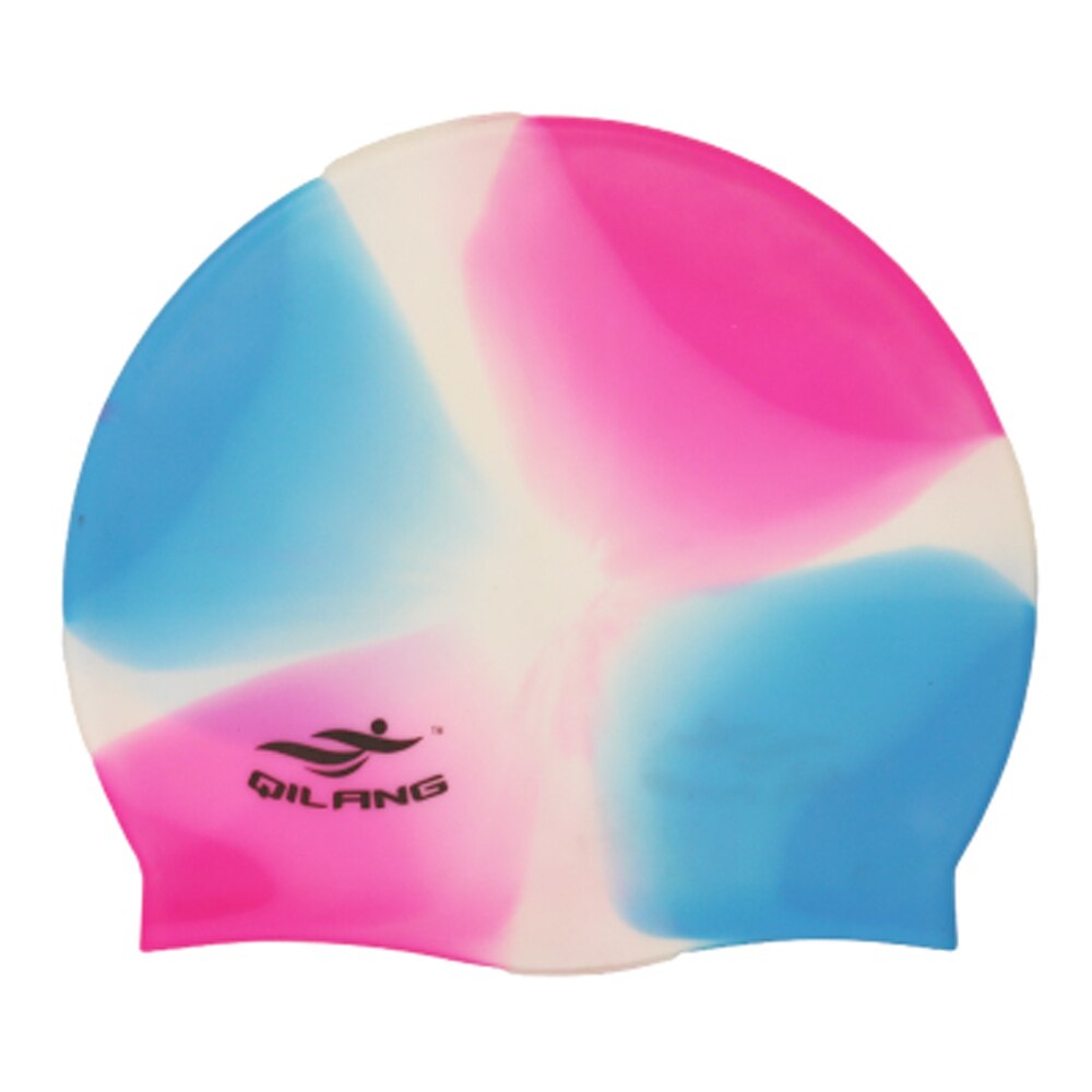 Gorro de natación de goma de silicona impermeable para niños y adultos, gorros de natación, accesorios de natación, gorro de protección para orejas largas: No.09