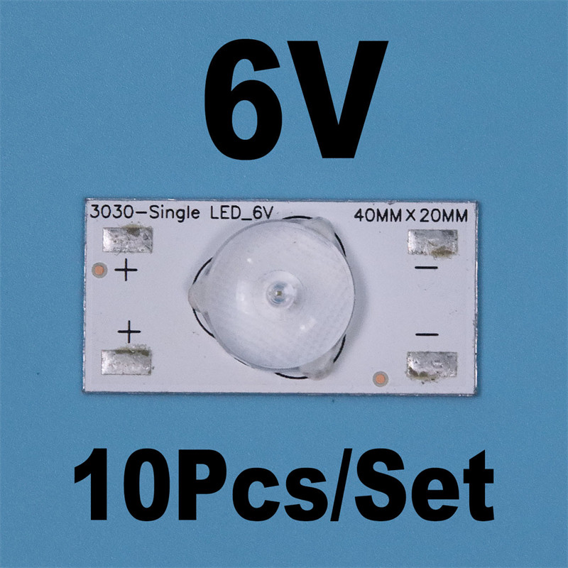 20-120 zoll LCD TV geändert Universal- LED 3V 6V Universal- Licht Riegel Lampen Perlen Einfache Wartung hintergrundbeleuchtung Streifen Bands Herrscher: 10Stck 6V runden Linse