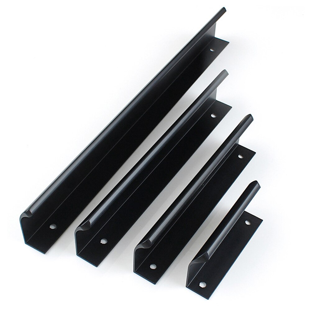 Goud Zwart Verborgen Kast Trekt Aluminium Keukenkastje Schuifladegrepen Knoppen Handvat Slaapkamer Hardware 8-40Cm