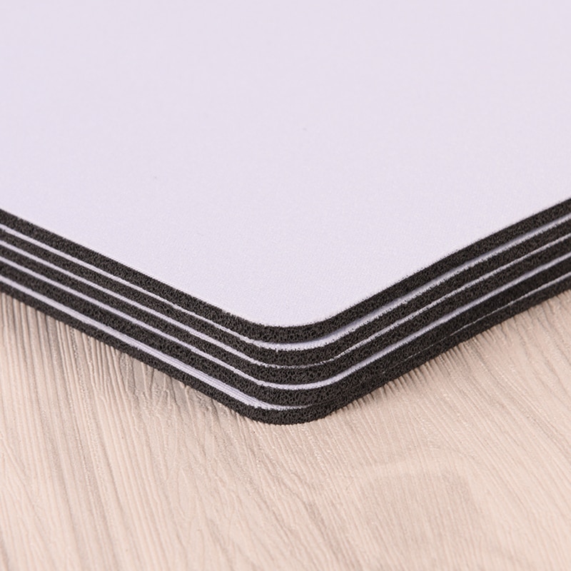 White Fabric Mouse Mat Pad 3mm Thick Non Slip Foam 26*21cm